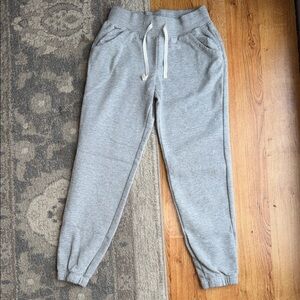 Kids Gray Fleece Lined Jogger Pants
